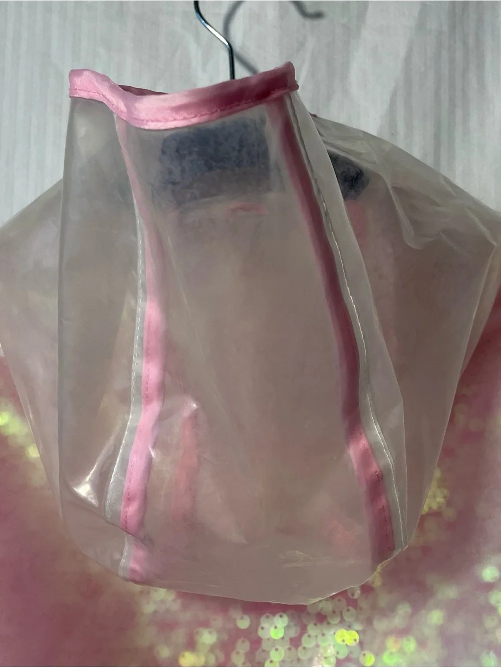 Disney Pink Iridescent Sequin Kids Raincoat